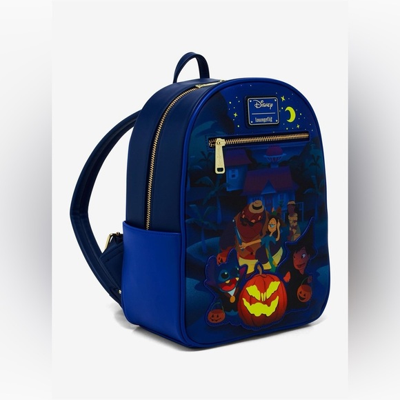 Loungefly Disney Lilo & Stitch Trick or Treating Glow-in-the-Dark Mini Backpack - Picture 3 of 6
